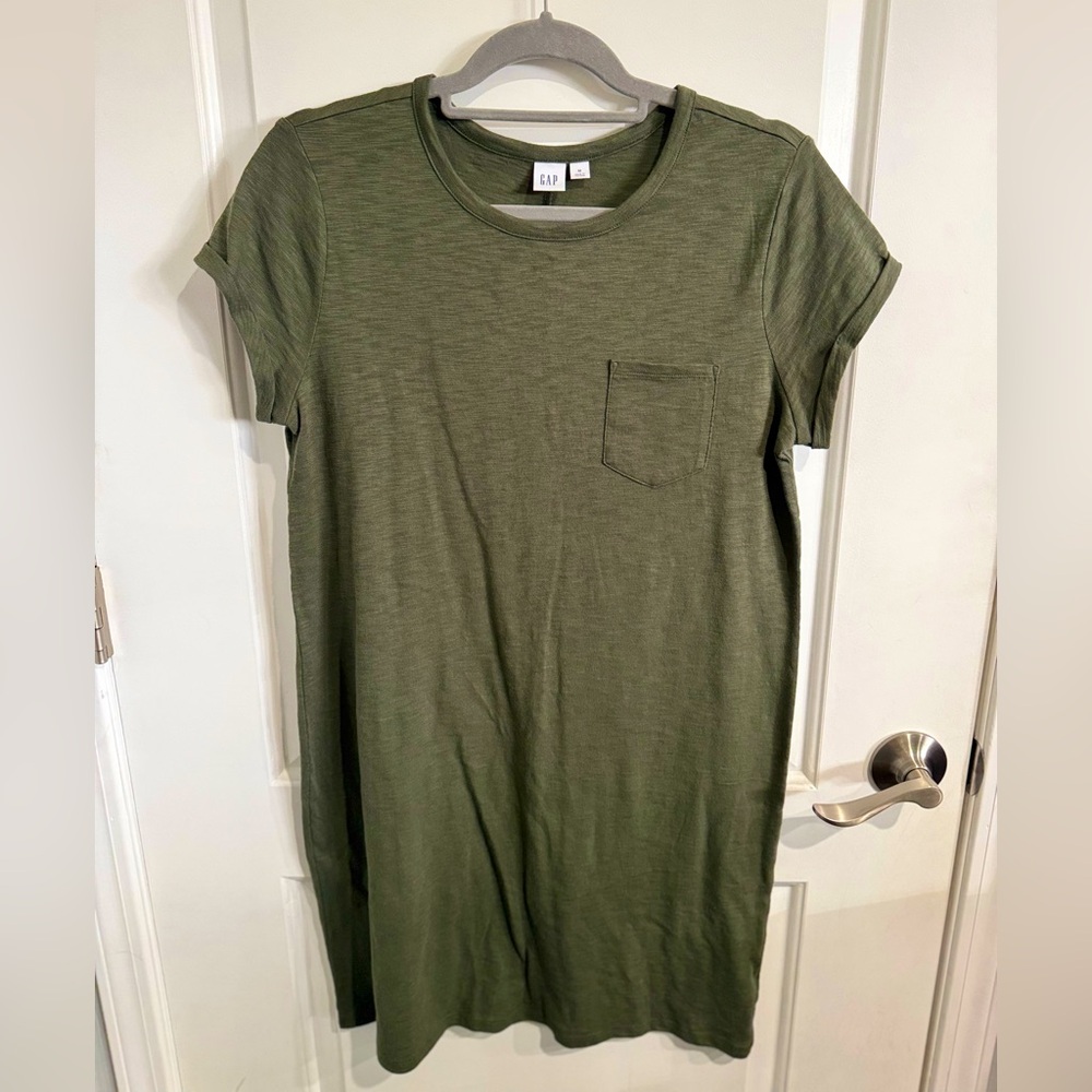 GAP Olive T-Shirt Dress